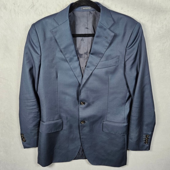 Suitsupply Other - Suitsupply Blazer Mens 36R Navy Blue Lazio Slim Vitale Barberis Canonico Wool